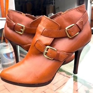 Ralph Lauren Brown Leather Booties